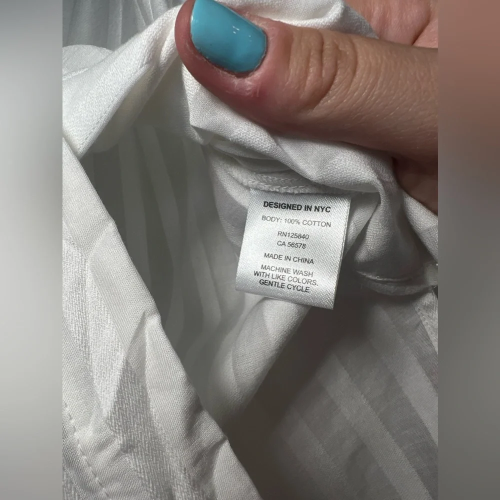 Intermix Gretchen Striped Button-Down Shirt - Picture 7 of 9